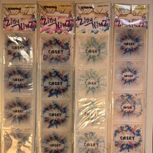 Stravina Zany Namz Casey Hologram Action Stickers (4-packs) Bundle of 4